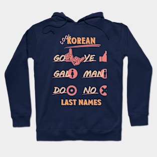 Korean Last Names Hoodie